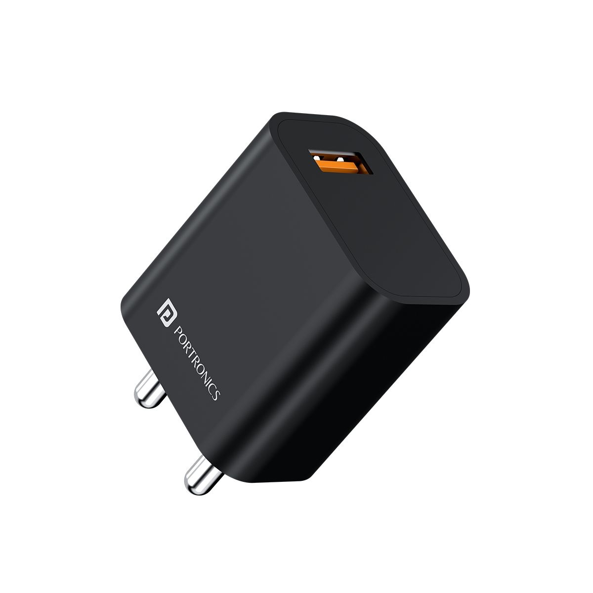 Portronics Adapto One Plus-Type C CablePortronics Adapto One Plus 18w 3A Mach USB Fast Charging Adaptor with 1M Type C Charging Cable