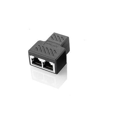 RJ45 Splitter Connectors Adapter jointer 1X2 Ethernet Splitter Coupler Double Socket Hub Interface For Personal Computer, Laptop (Black) RJ45 Splitter Connectors Adapter jointer 1X2 Ethernet Splitter Coupler Double Socket Hub Interface For Personal Computer, Laptop (Black)