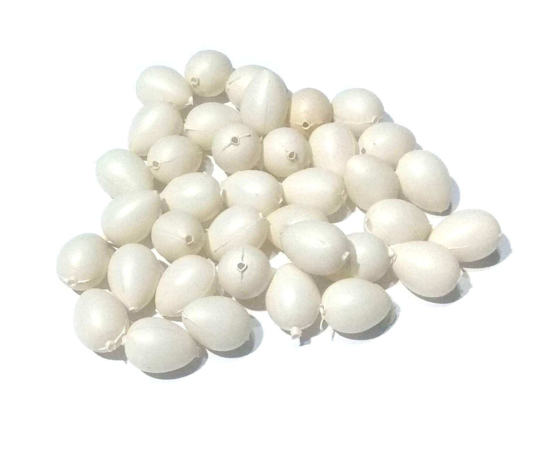 Nawani Plastic Fake Eggs 50 Pic, Size 2 cm.