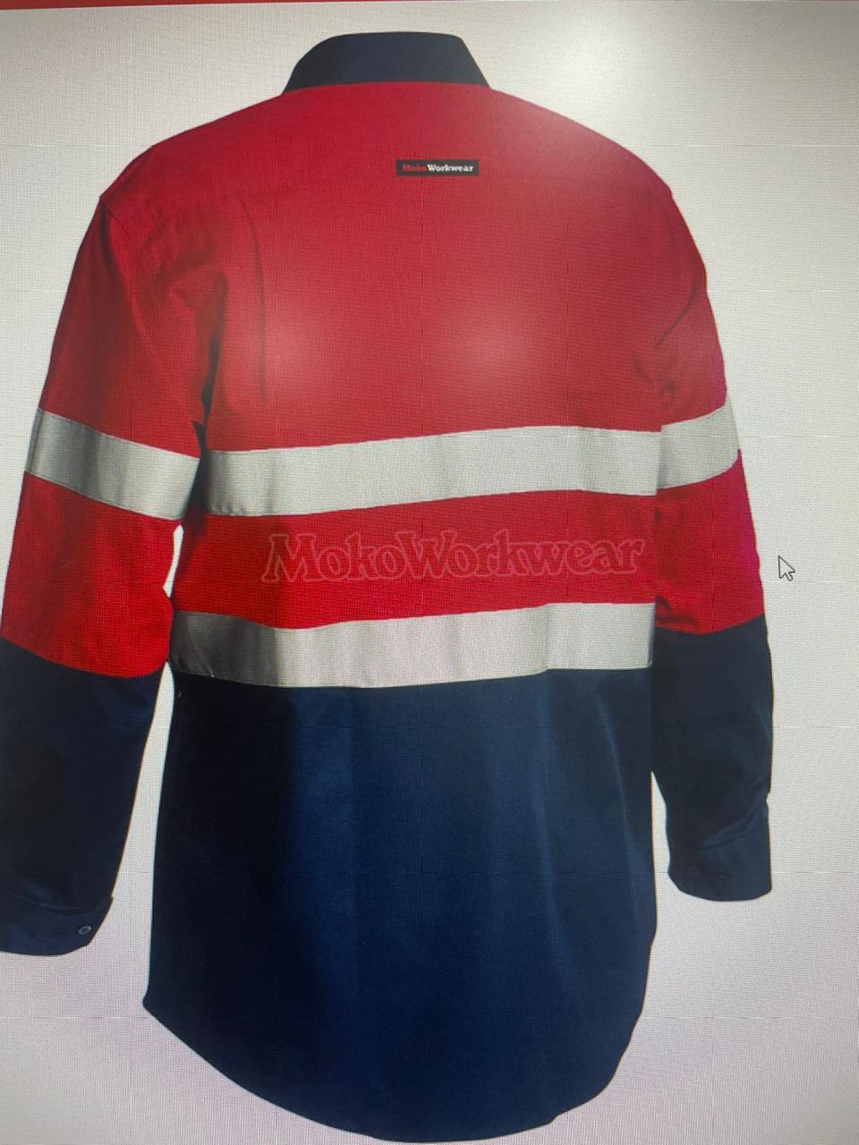 Tejaswini Creation High-Visibility Work Shirt (L) | Reflective Safety Tape | Industrial Wear