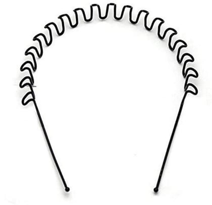 Hair Band For Men And Women Daily Use Black Spring Zig Zag Wave Metal Hair Hoop Band Unisex Sports Hair Band Hair Band For Men And Women Daily Use Black Spring Zig Zag Wave Metal Hair Hoop Band Unisex Sports Hair Band