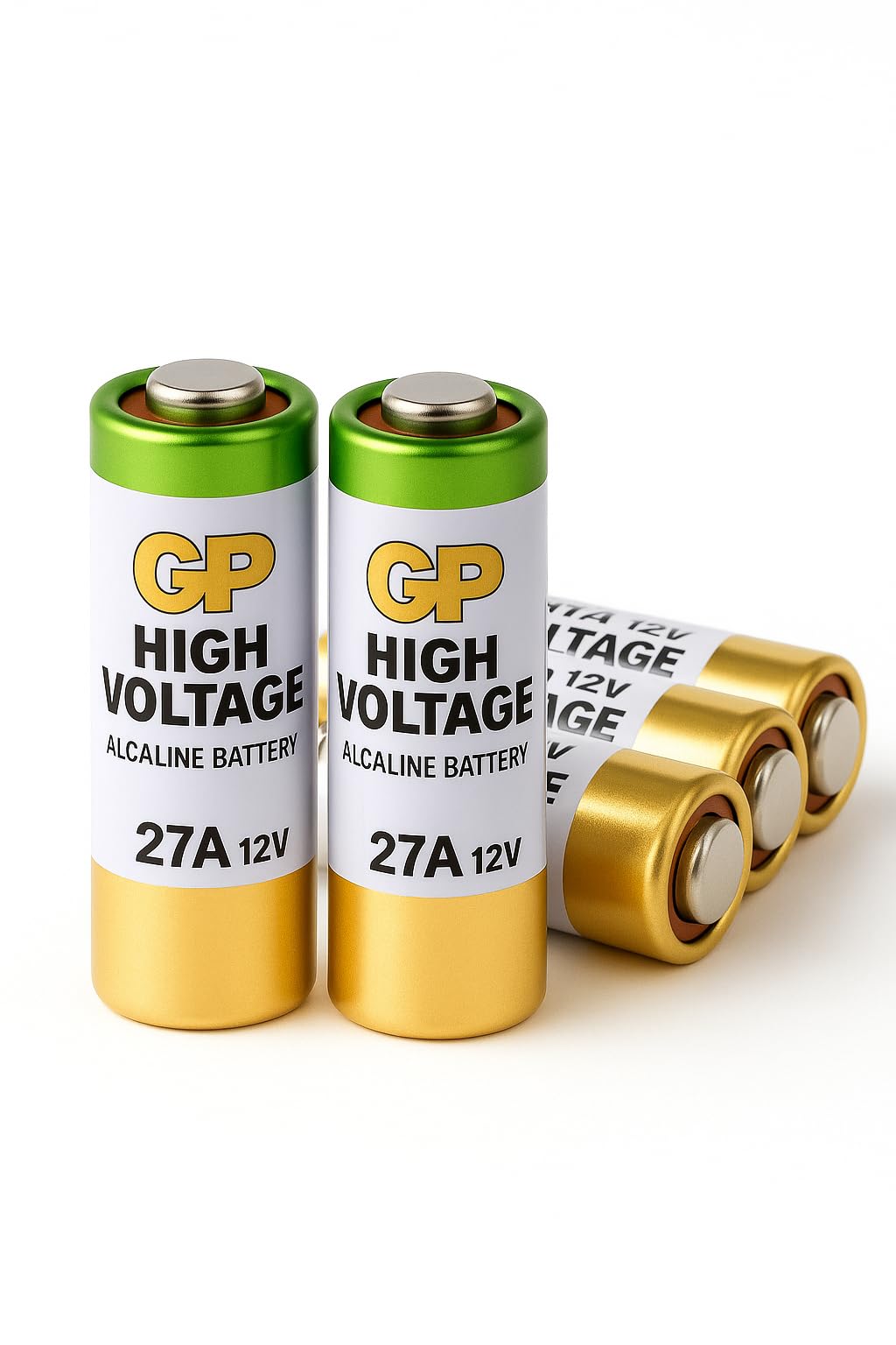 GP 27A 12V High Voltage Alkaline Battery � Long Lasting Power Cell for Remote Control, Car Key, Doorbell, and Electronic Devices (Pack of 5)