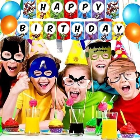 Superhero Theme Birthday Decoration Combo Pack of 33