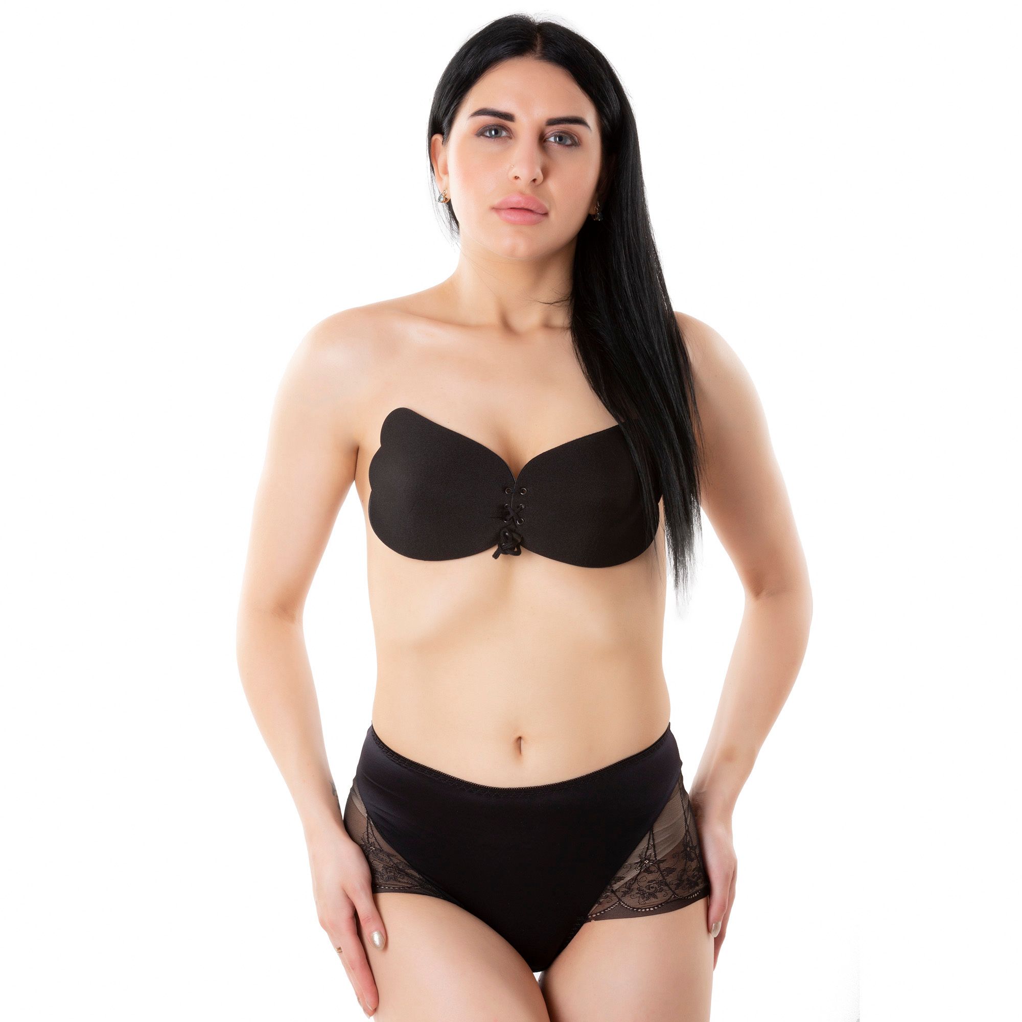 P1313 HIGH WAIST FULL BRIEF SIDE LACE PANTY