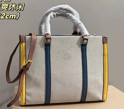 Luxury canvas women's handbag Designer style casual tote bag