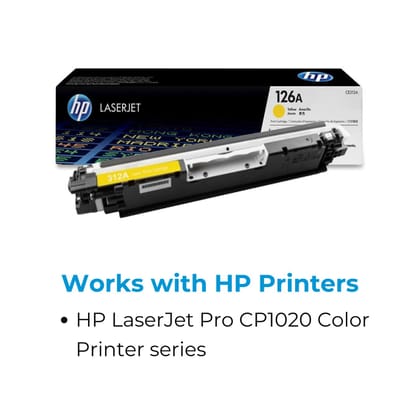 HP 126A Yellow Original LaserJet Toner Cartridge (CE312A)