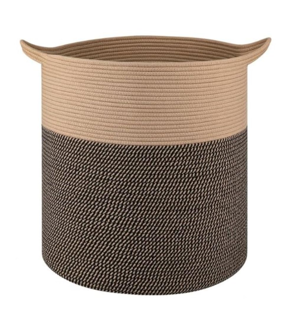 Generic Cotton 12x14 Inch - Mix Storage Basket For Clothes With Out Lid (Dark-Brown)-PID66354