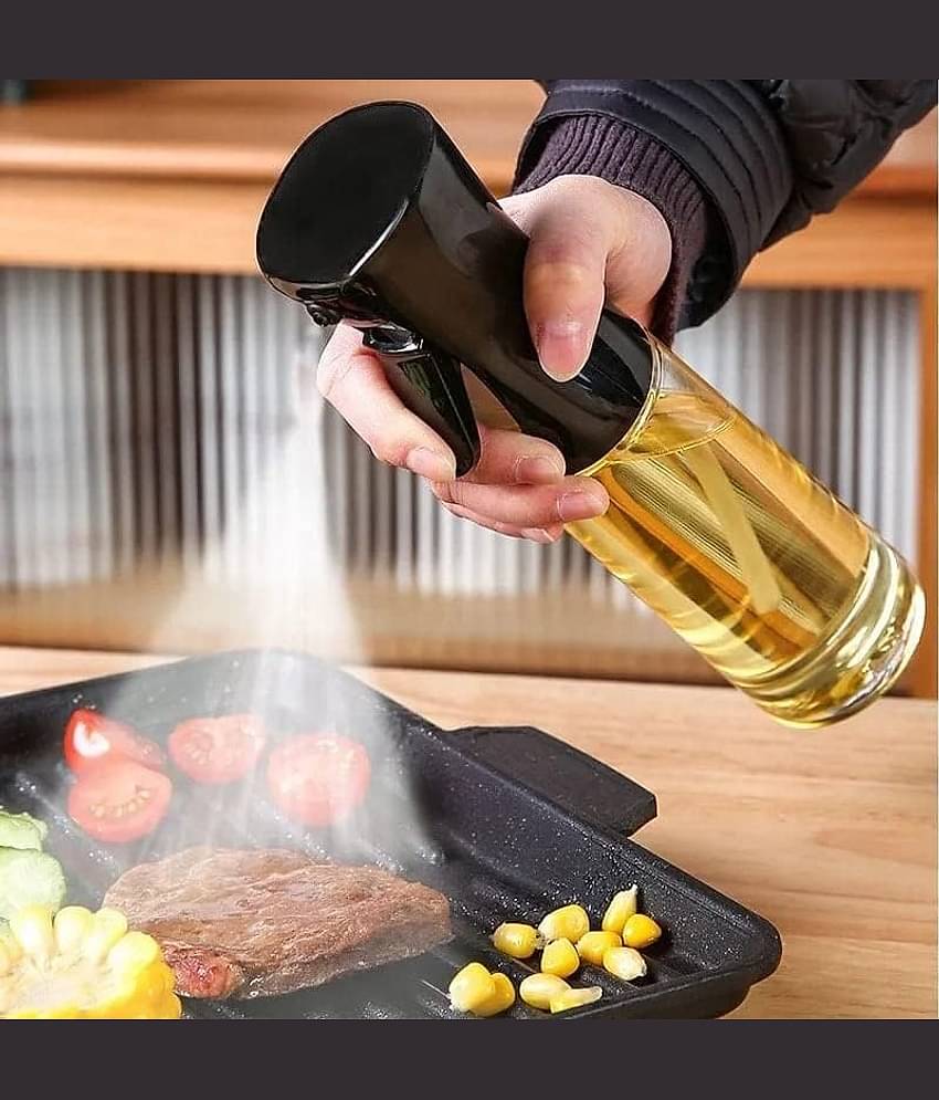 BHAVYTA COSMETIC Oil Spray Dispenser Glass Transparent Oil Container ( Set of 1 )