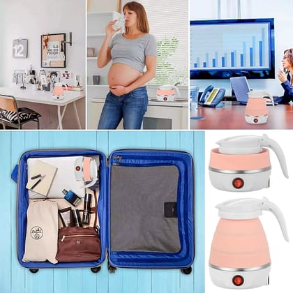 Travel Folding Electric Kettle | Portable Fast Boiling 600ml | Boil Dry Protection (colour - multi) by Ruhi Import Store Travel Folding Electric Kettle | Portable Fast Boiling 600ml | Boil Dry Protection (colour - multi) by Ruhi Import Store