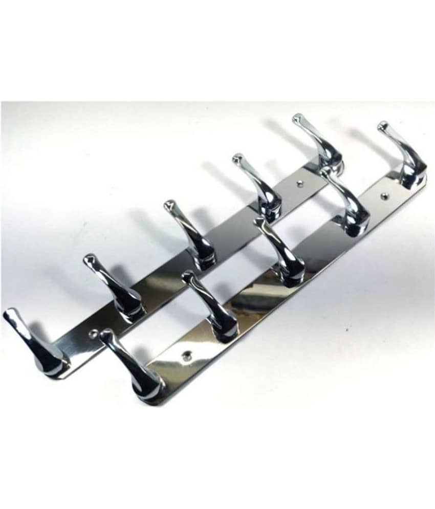 RR Collection Home Decor -Pack of 2- Stainless Steel 5 Pin Wall & Door surface mounted Hooks