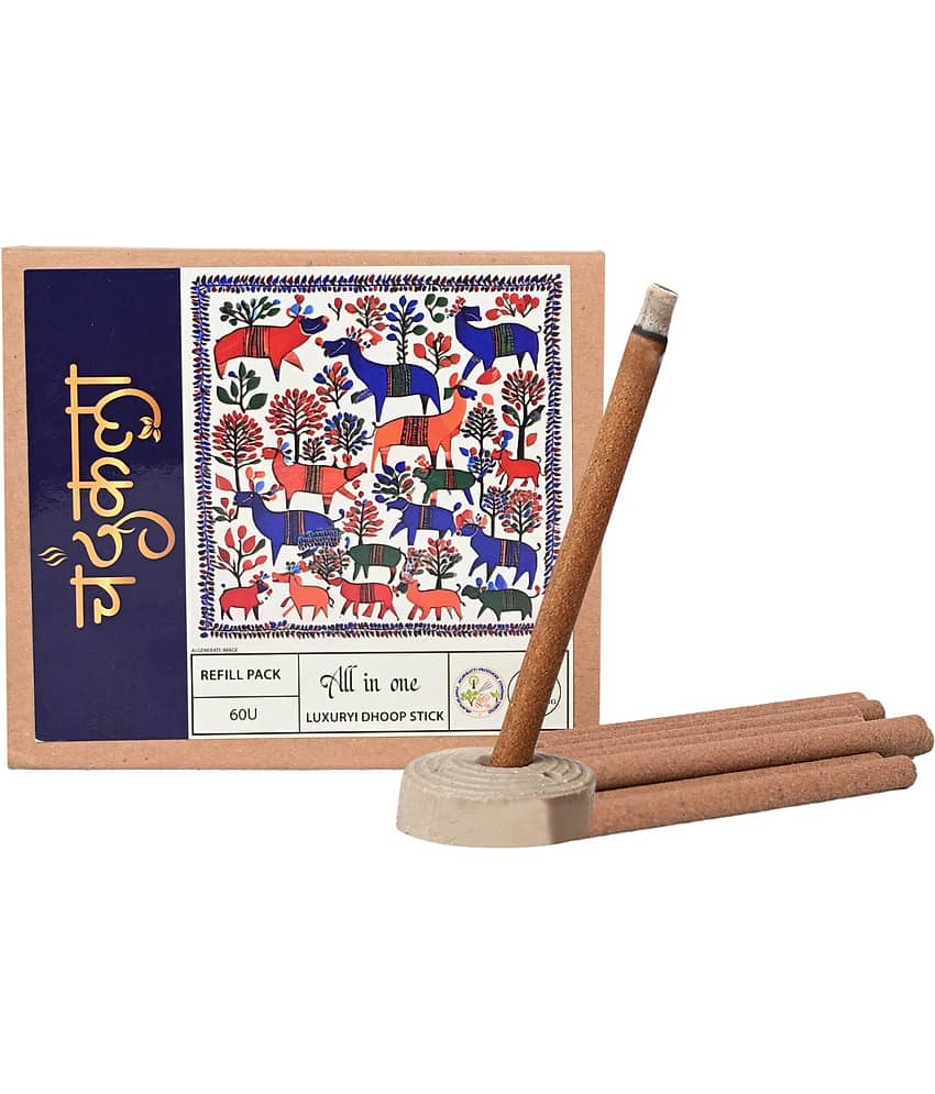 Chandrakala Incense Dhoop Sticks Mogra,Musk,Guggal,Loban,Rose,Kewda 60 Pieces ( Pack of 1 )