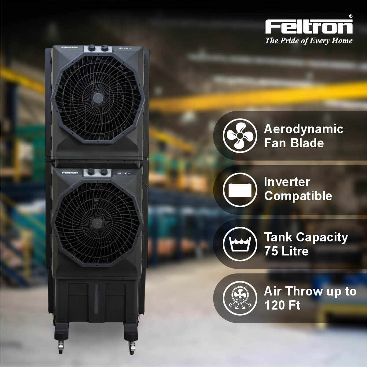 Feltron 70 Ltr Commercial Air Cooler (Hulk Plus)