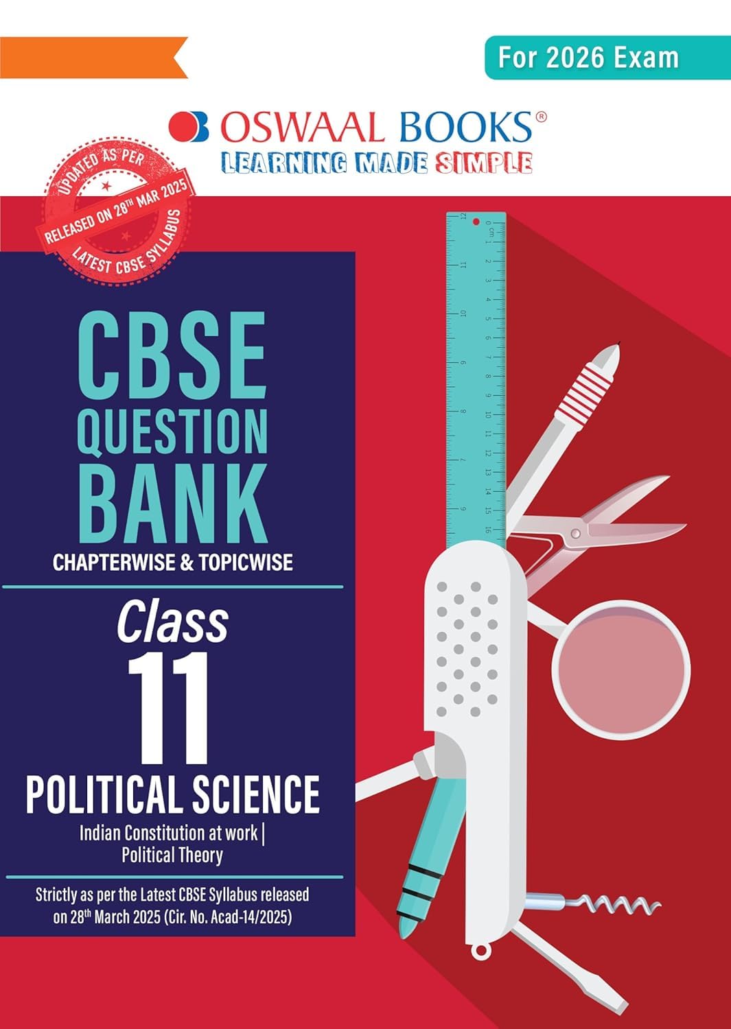 Oswaal CBSE Question Bank Class 11 Political Science For 2026 Exam Paperback  27 January 2025 [Paperback] Oswaal Books And Learning Private Limited