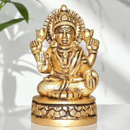 Brass Showpiece Laxmi Ji God Idol Statue (BSMAS1467 L)