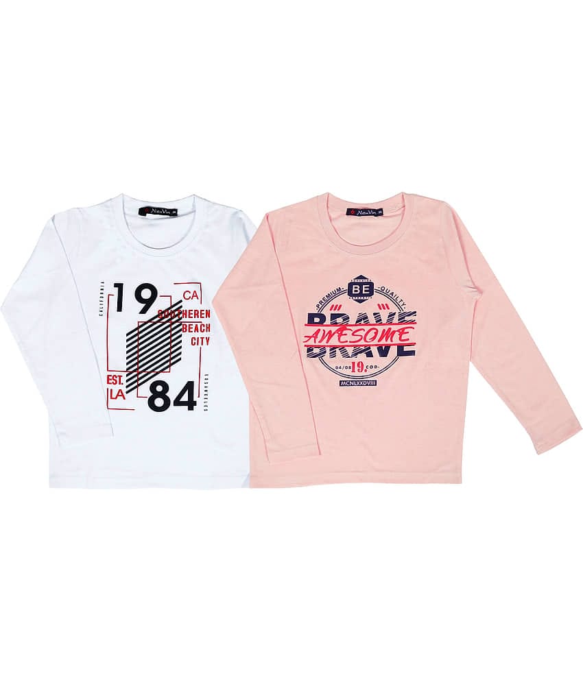 NEUVIN Pack of 3 Boys Cotton Blend T-Shirt ( Multi Color )