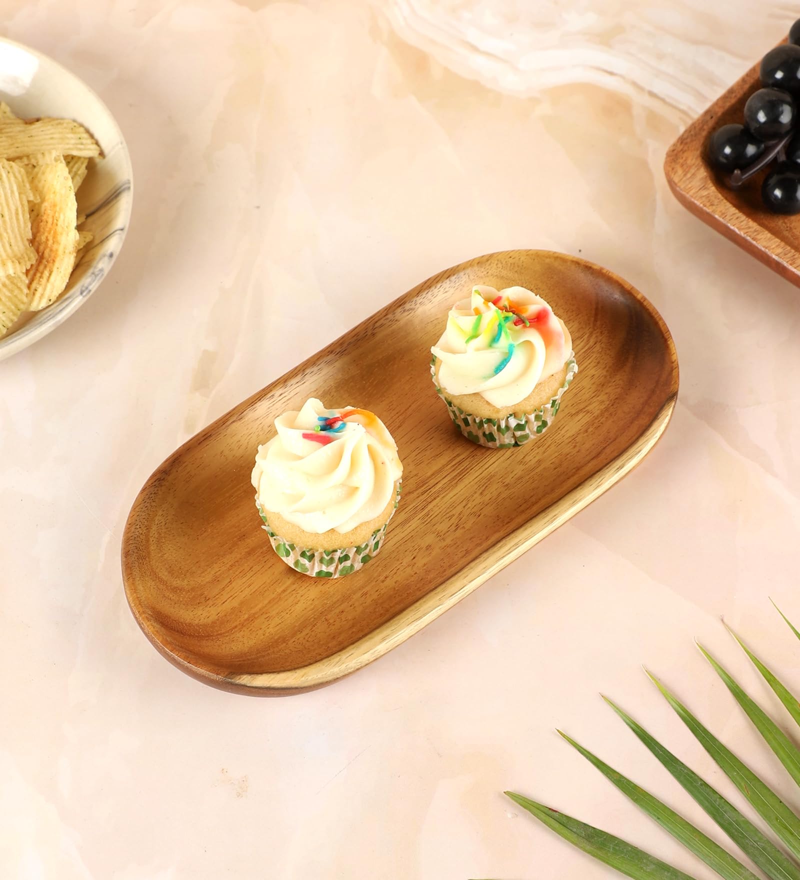 NATURALLYOURS WOODENWARES - Oval Dish (21 X 10 X 2 CM) Set of 2