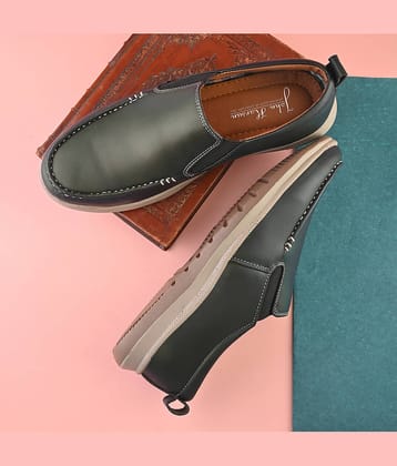 John Karsun Olive Men's Slip On Formal Shoes