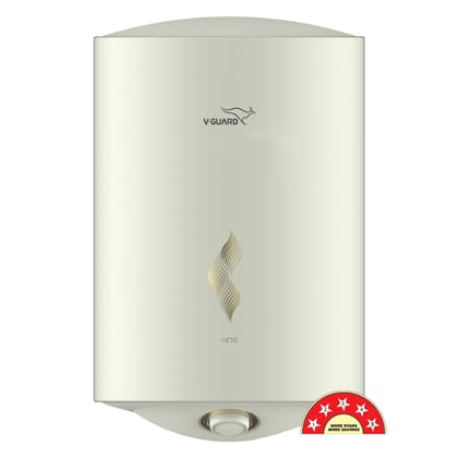 V-Guard Victo Geyser 25 Litre Water Heater for Home | BEE 5 Star Rating | Vitreous Enamel Tank Coating | Advanced 4 Layer Safety | Free PAN India Installation & Connection Pipes | White V-Guard Victo Geyser 25 Litre Water Heater for Home | BEE 5 Star Rat