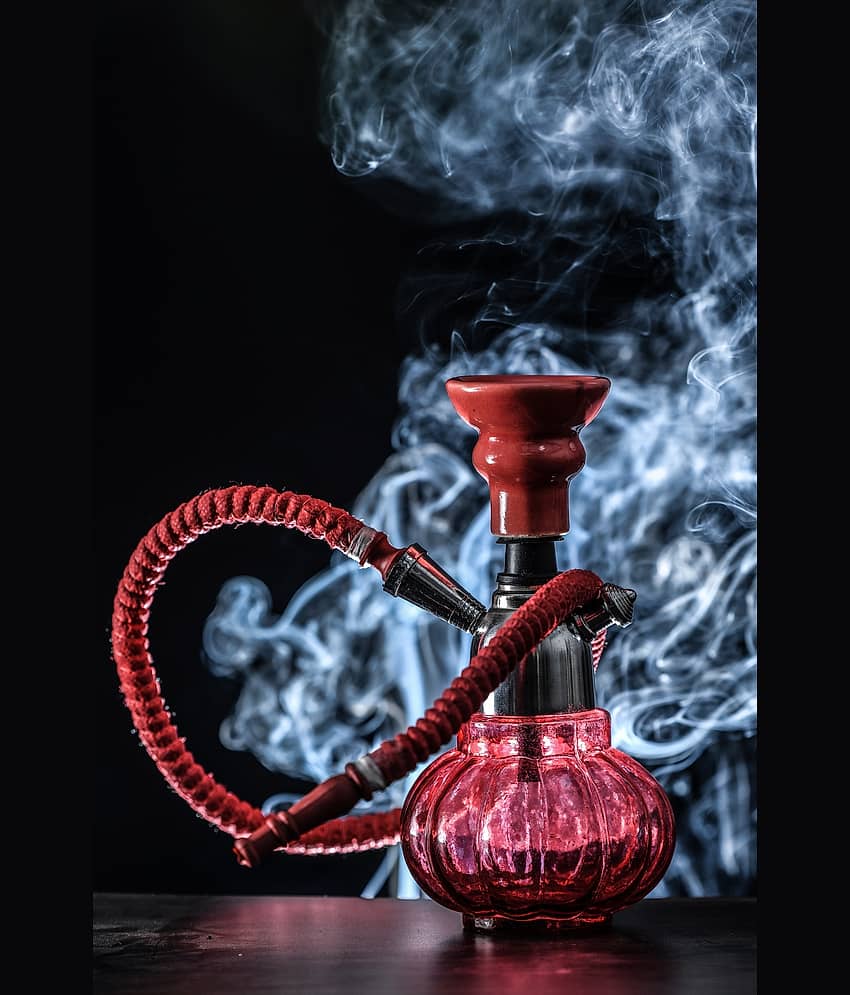Fashion Bizz Red Color 9 inch Glass Hookah