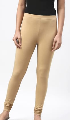 RATHNA APPARELS Churidar Ethnic wear Leggings (Skin,Solid ) (S - Size)