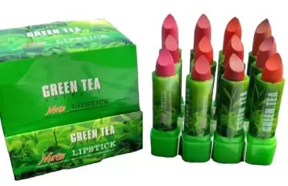 Elecsera Green Tea Extract Non-Smudging Matte Lipstick With Moisturizing Effect (Multicolor, 42 g)