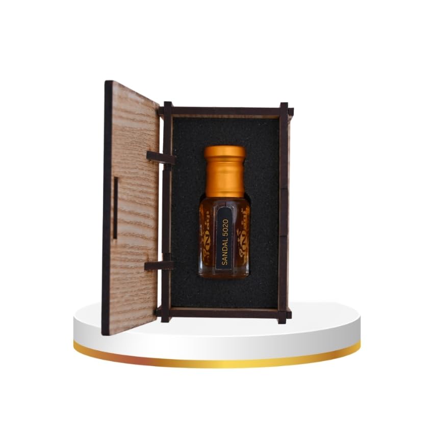 alNaqi Sandal 5020 6ml - Pure Sandalwood-Perfume-Oil, Alcohol Free -Roll-On, Long Lasting Parfum-Sandalwood, Original Woody-Itra