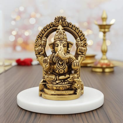 Brass Showpiece Ganesh Ji God Idol Statue (BSMAS1643 G)