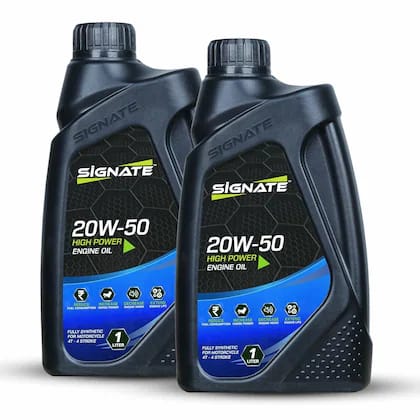 Signate 20W50 New Engine Oil for Bikes High Performance Engine Oil (1 L, Pack of 2)