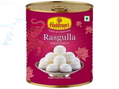 Haldiram's Rasgulla Tin Sweets - 500 Gm - Pack of 2