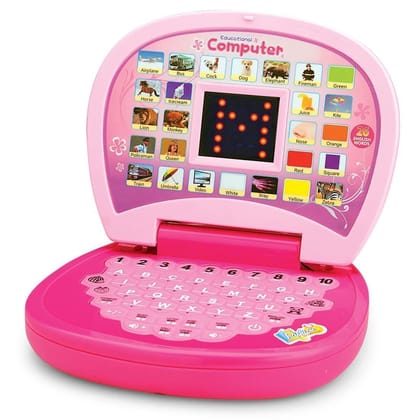 2011A Battery Operated Educational Learning Laptop Toy with LED Display and Music Effect | Babies/Girls/Boys/Toddlers | Pink Color, Power Source: 3xAA Battery (Not Included) 2011A Battery Operated Educational Learning Laptop Toy with LED Display and Music Effect | Babies/Girls/Boys/Toddlers | Pink Color, Power Source: 3xAA Battery (Not Included)
