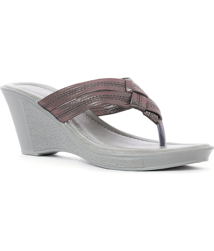 KHADIM - Gray Women's Slip On Heels