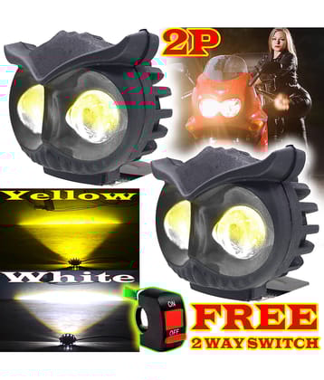 JMALL Front Left & Right Fog Light For All Car and Bike Models ( Set of 2 )