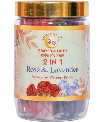 SHRESHTHA Incense Dhoop Sticks Rose,Lavender 200 gm ( Pack of 1 )