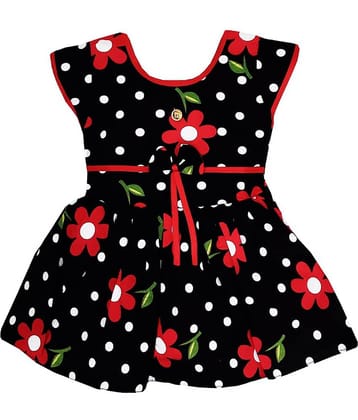 LITTLE PANDA 100% Cotton Skater For Girls ( Pack of 1 , Black )