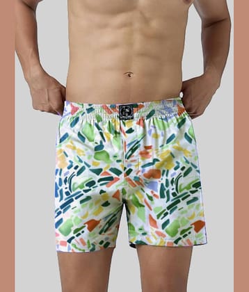 Inner Element Pack of 1 Cotton Boxers For Men's ( White )