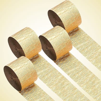 Crepe Streamers Golden - 4PC