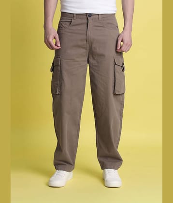 Bene Kleed Baggy Flat Men's Cargos - Brown ( Pack of 1 )