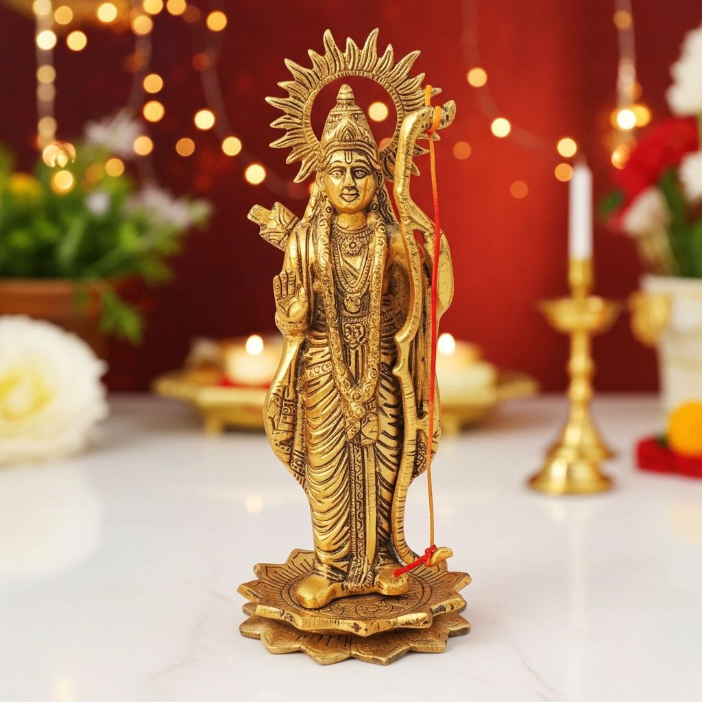 Aluminium Showpiece Ram Ji Statue (ASMAS430 G)