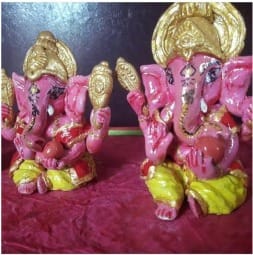Handmade clay Ganeshji
