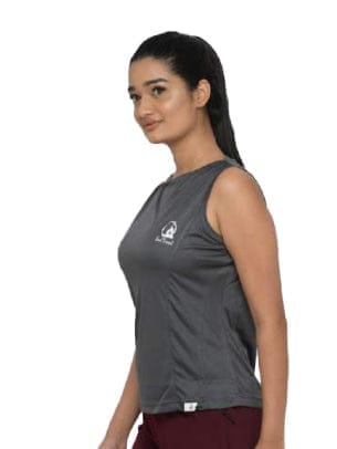 Yoni Mudra Women's  Sleeveless  Boat Neck Top  Side Panel for Gym or Yoga