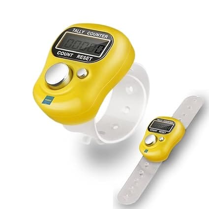 5-Digit Tally Clicker Counter Finger Clicker Ring Electronic Light Digital Counting Machine for Cricket Umpire and Various Counting Purpose(1Qty, Multicolor,Plastic)