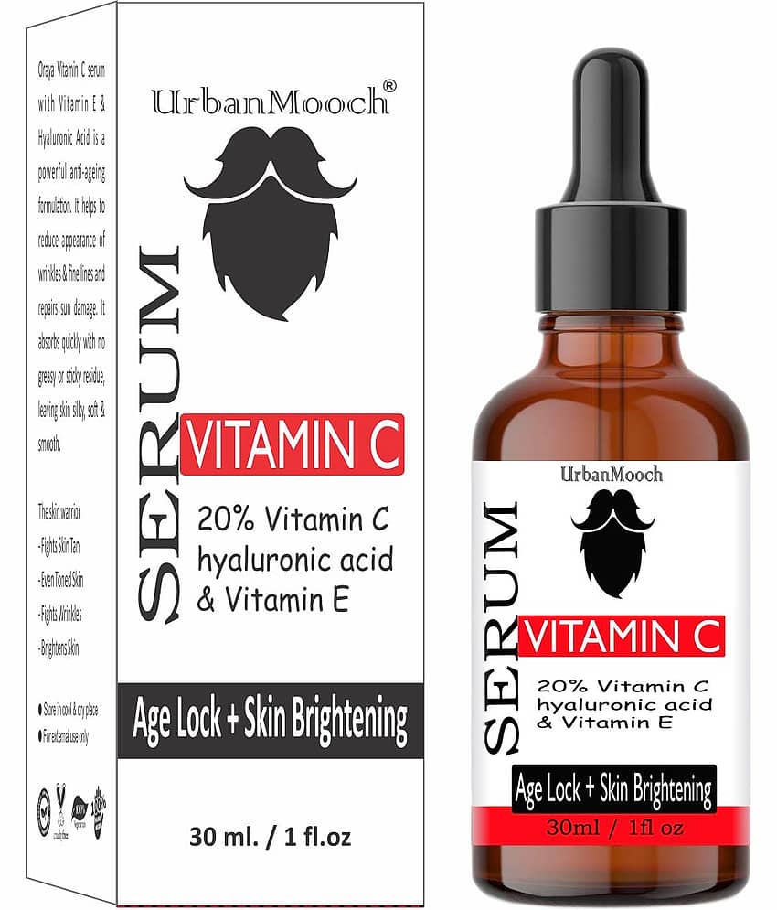 UrbanMooch Vitamin C 20% Facial Serum- Skin Whitening & Glowing Skin- Face Serum SPF 30 30 mL