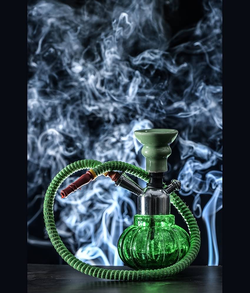 Fashion Bizz Green Color 9 inch Glass Hookah
