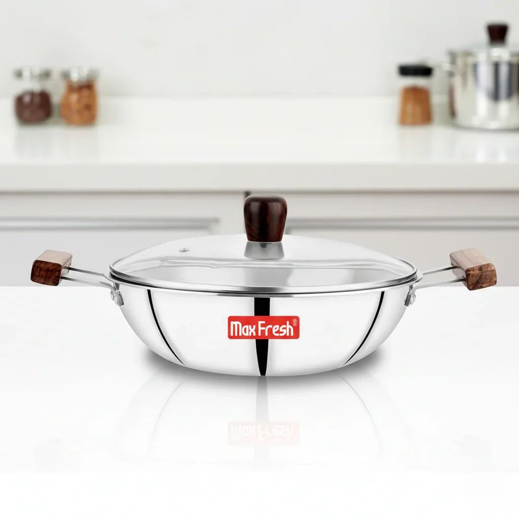 Triply Kadai with Glass Lid