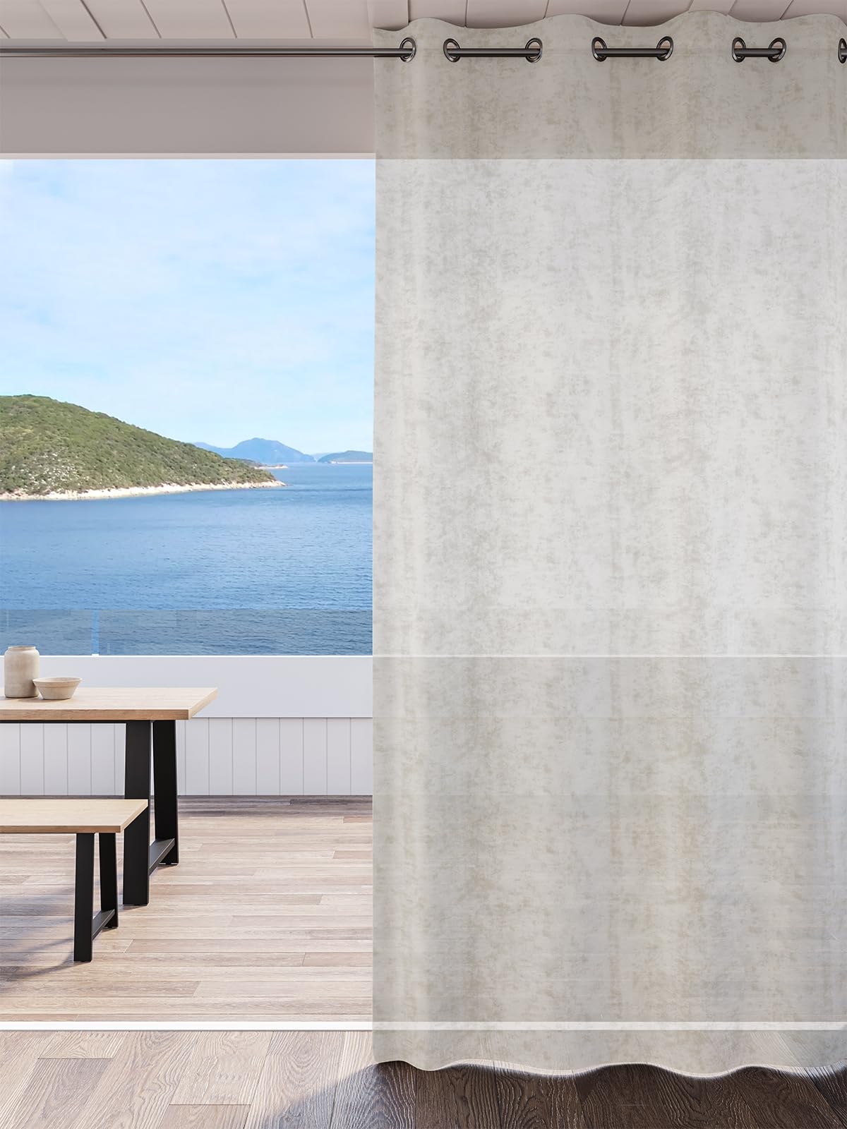 DDECOR - 100% PolyesterPlains And Textures PatternDoor 7 Ft|135 CM X 225 CM| - Beige