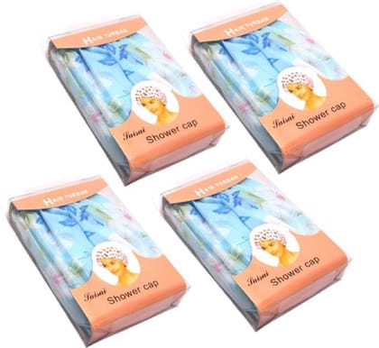 Elecsera Water Proof Shower Cap Pack of 4