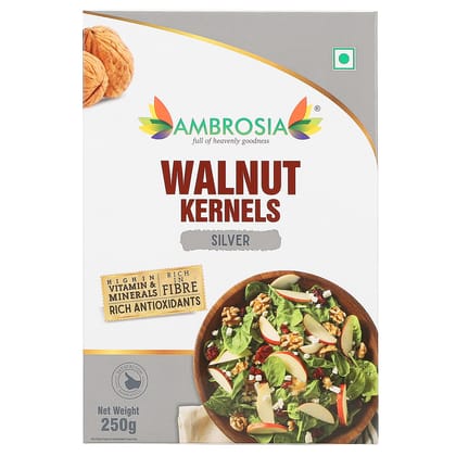 Ambrosia Walnut Kernels 250g | Silver | Kashmiri New Crop