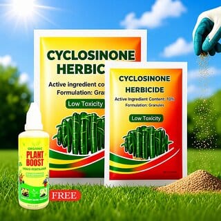 Cyclosinone Herbicide Granular Weed Killer | Low Toxicity Active Formula for Lawn, Garden & Farm Use Fast-Acting
