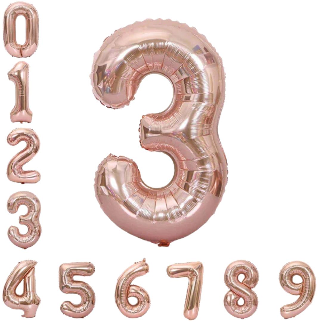 40 Numerical 3 Rose Gold Balloon