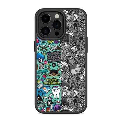 Blue Multi Abstract Mobile Bumper Cover